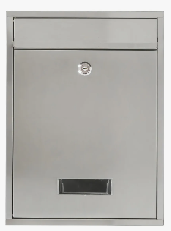 Caixa De Correio Com Fechadura Para Muro Inox 36x26x9cm Prateado - Image 4