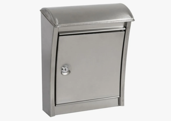Caixa De Correio Com Fechadura Para Muro Aço Inox Prata 33x - Image 3