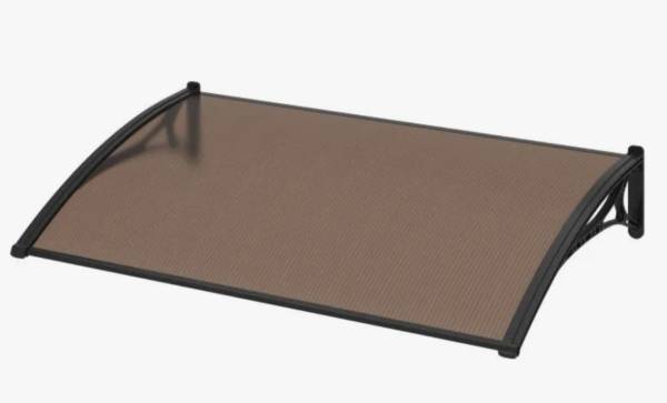 Toldo Fixo De Policarbonato Fumê 1x0,60m