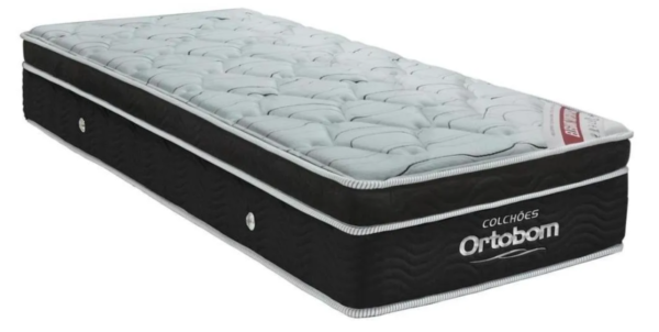 Cama Box e Colchão Elegant Superpocket Solteiro 88x188 Ortobom Preto - Image 3