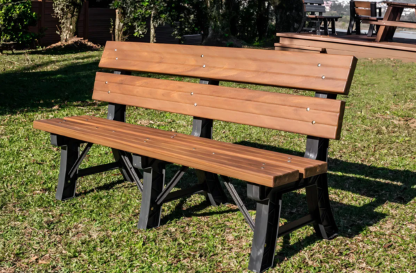 Banco De Jardim 150cm Em Madeira Plástica In Brasil - Image 2
