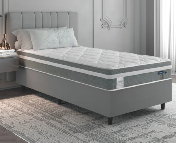 Cama Box Probel Colchão Solteiro Molas Ensacadas Euro In Up 88x188x64cm - Image 4