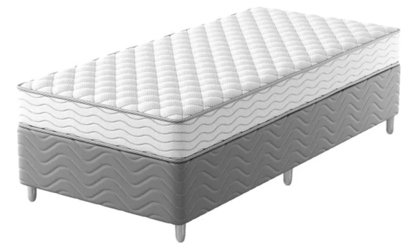 Cama Box Com Colchão Solteiro Howie Espuma D33 Branco
