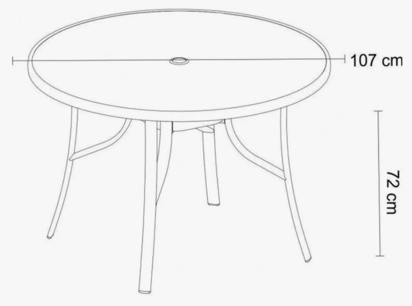 Conjunto de Mesa e Cadeira para Jardim com 1 Mesa Macae e 4 Cadeiras Angra - Image 4