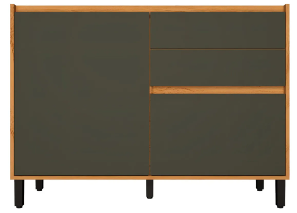 Balcão 120cm 1 Porta 2 Gavetas 1 Porta Temperos Cozinha