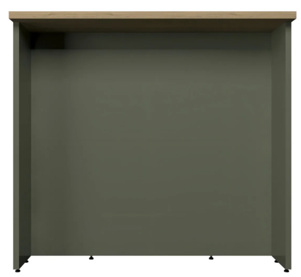 Bancada Ilha 120cm Cozinha Sevilha Verde Hill/Carvalho Nature