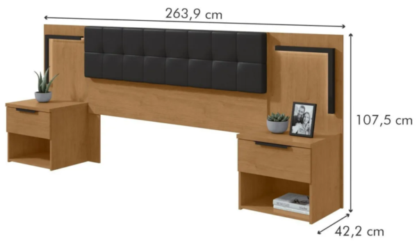Cabeceira Box 160cm Com Led Calitan Móveis - Image 4