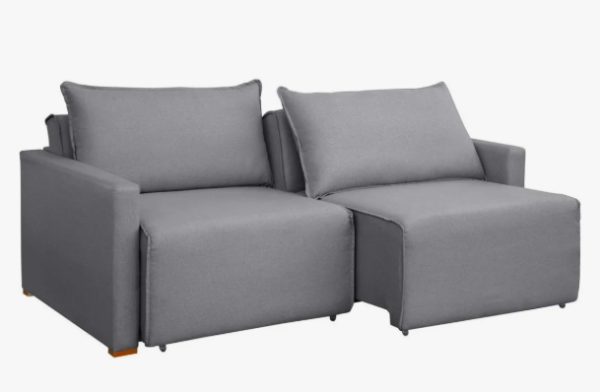 Sofá Cama Retrátil E Reclinável 200cm Júlia - Cinza
