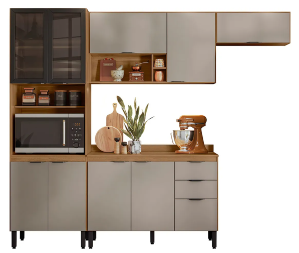 Cozinha Completa Firenze 4 Peças 10 Portas 2 Gavetas Demóbile