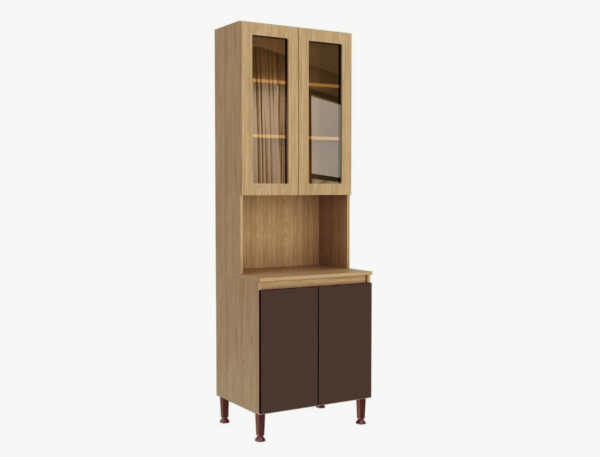 Cristaleira Para Cozinha 4 Portas 70cm X 220cm X 52cm Rebeca