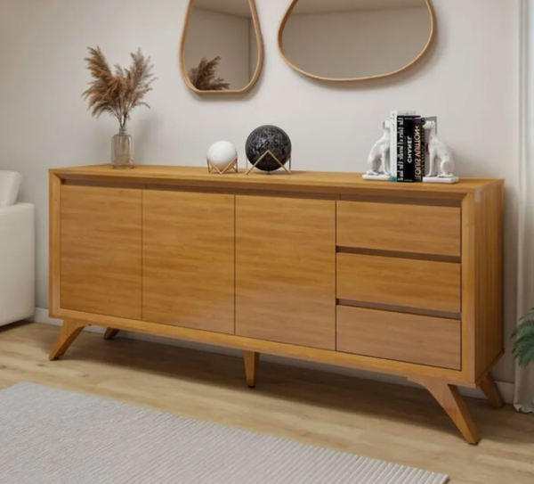 Conjunto Sala De Jantar 100% Mdf Com Buffet E Cristaleira - Image 6