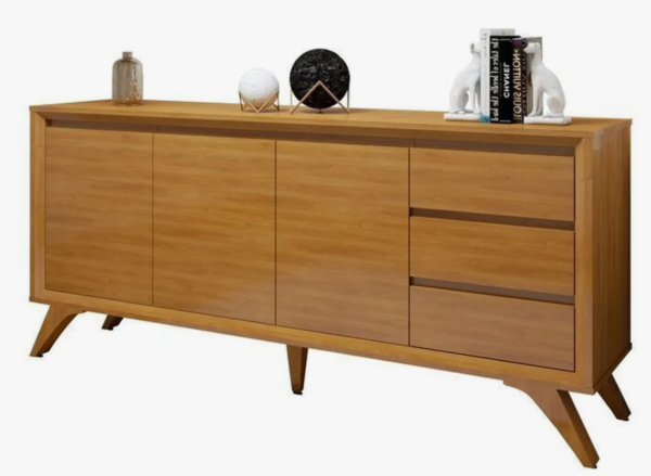 Conjunto Sala De Jantar 100% Mdf Com Buffet E Cristaleira - Image 4