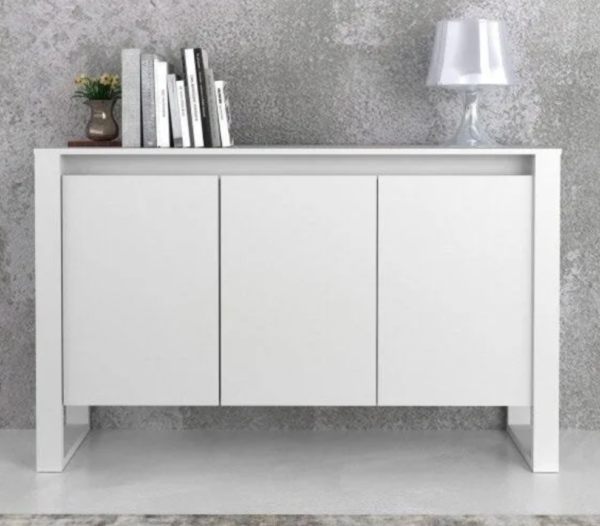 Armario Balcão Para Escritório 3 Portas ME4147 Branco Tecno Mobili - Image 3