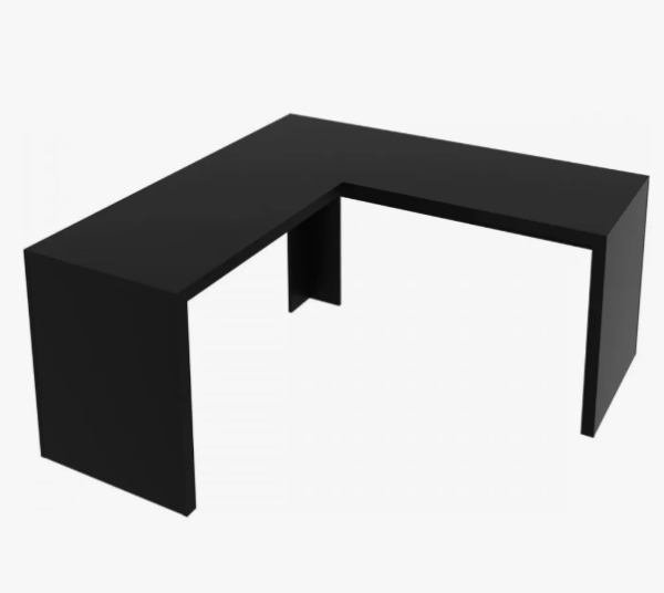 Escrivaninha Tecno Mobili ME4116 mdp de 1.573m x 745mm x 600mm x 1573mm preto BP