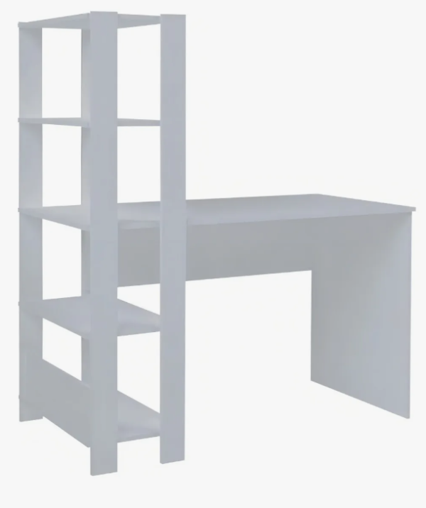Mesa Escrivaninha Match 3 Prateleiras Branco - Artely