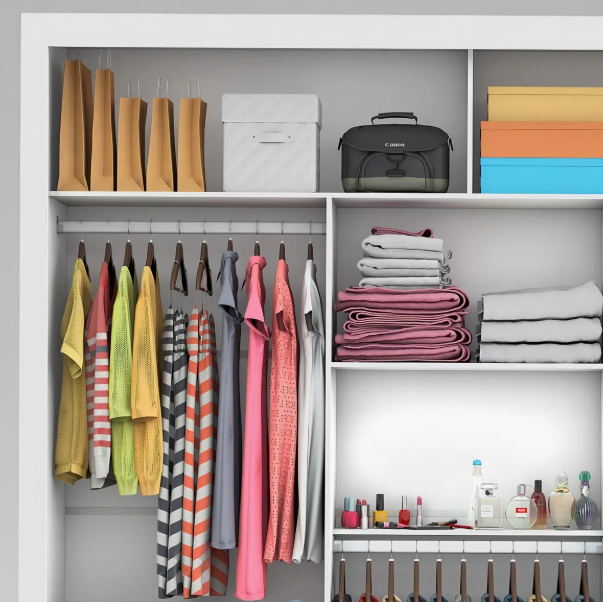 Guarda Roupa Casal Com Espelho 3 Portas De Correr Lara Ci Branco - Image 2