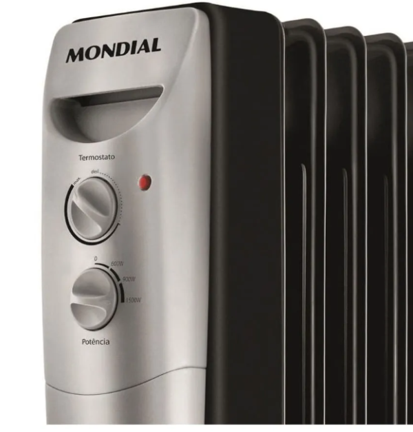 Aquecedor A Óleo Mondial A-06 Preto/Cinza - Image 2