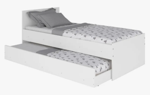 Bicama Solteiro Infantil Movelbras Branco