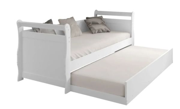Bicama Sofá Babá Solteiro Bibox Framar MDF Branco Bella