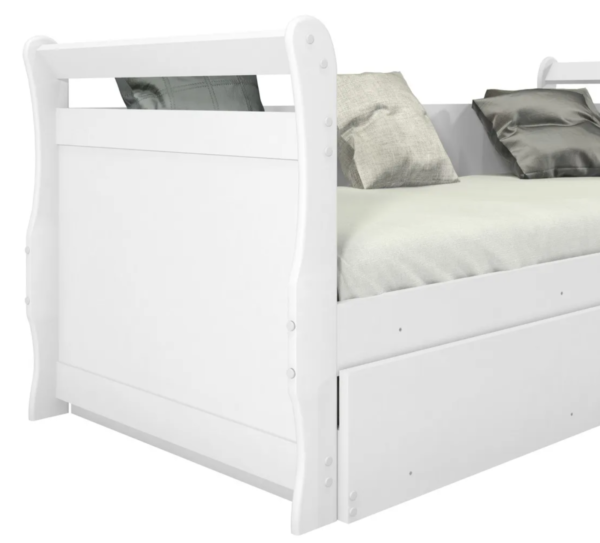 Bicama Sofá Babá Solteiro Bibox Framar MDF Branco Bella - Image 4