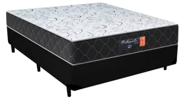 Cama Box Casal + Colchão Semi Ortopédico Extra Firme D33