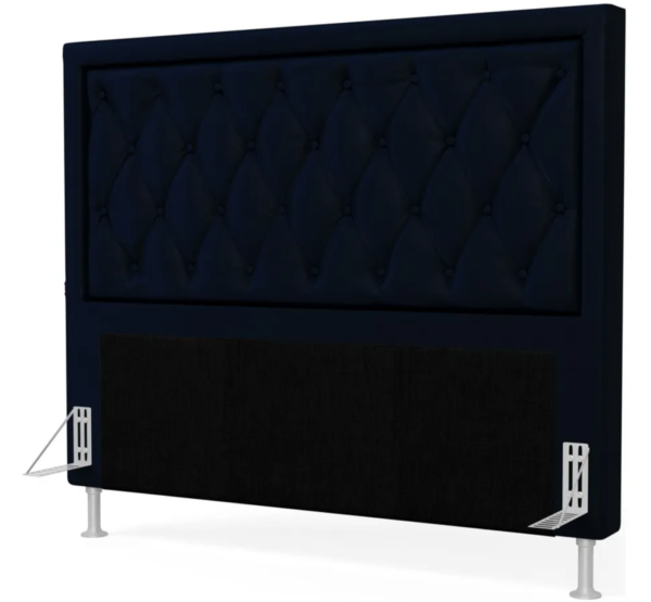 Cabeceira Para Cama De Casal Centaurus 140 Tecido Veludo Azul-marinho - Image 4