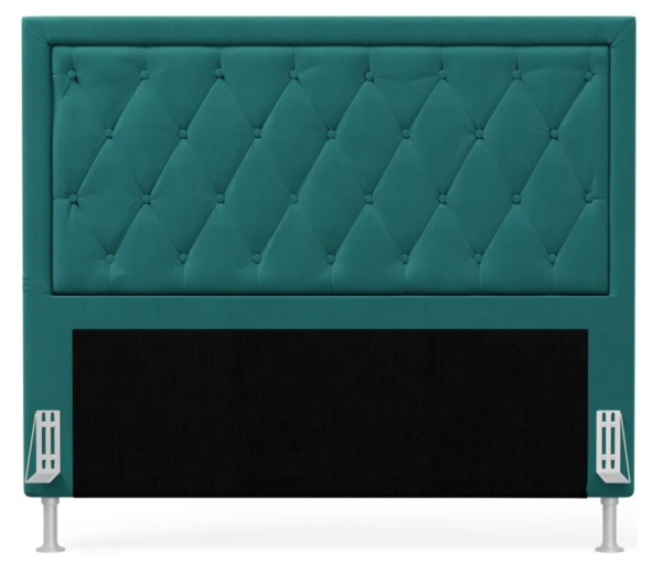Cabeceira Para Cama De Casal Centaurus 140 Tecido Sued Azul-turquesa - Image 3