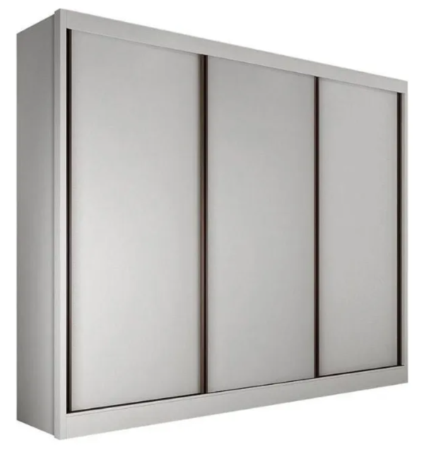 Guarda Roupa Casal 3 Portas De Correr E 6 Gavetas Diamond/Londres Branco