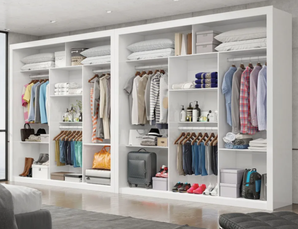 Closet Casal Premium Clarice 8 Prateleiras Carioca Móveis - Branco - Image 2