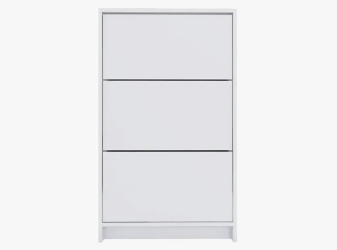 Sapateira Alta Compacta 3 Portas Branca Para Calçados