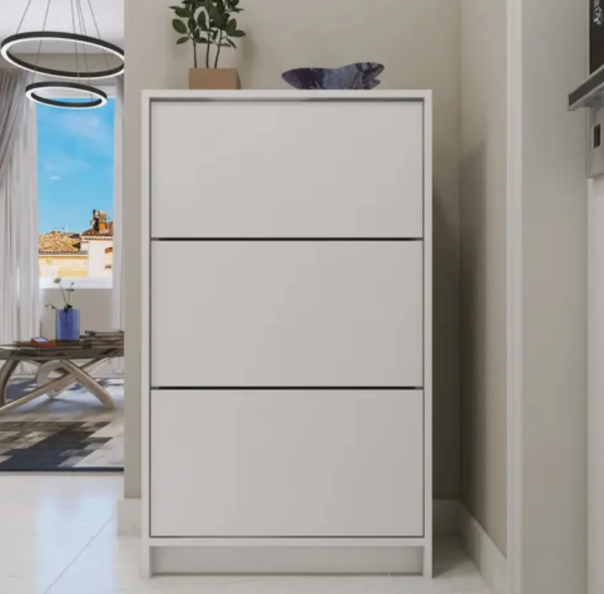 Sapateira Alta Compacta 3 Portas Branca Para Calçados - Image 5