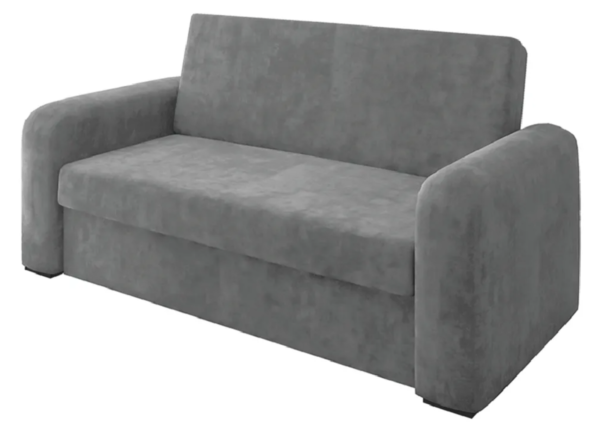 Sofá Cama Versátil 2 Lugares Veludo Selmer Cinza