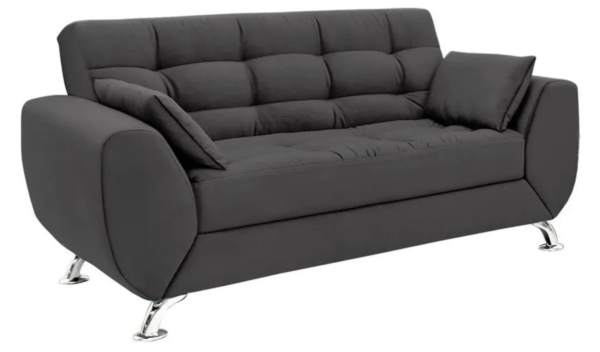 Sofá 2 Lugares Larissa Suede Cinza