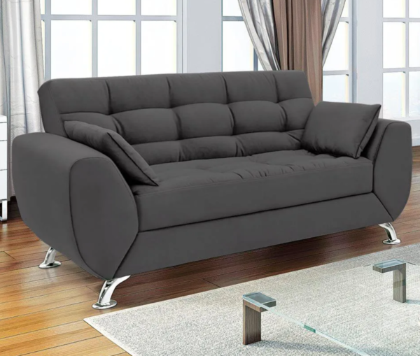 Sofá 2 Lugares Larissa Suede Cinza - Image 4