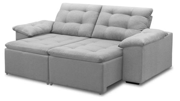 Sofá Retrátil Reclinável Luar 190cm 739 Boucle Castor