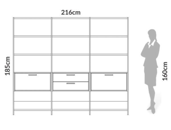 Estantes Para Livros 3 Unidades 100% Mdf Dalla Freijó - Image 4