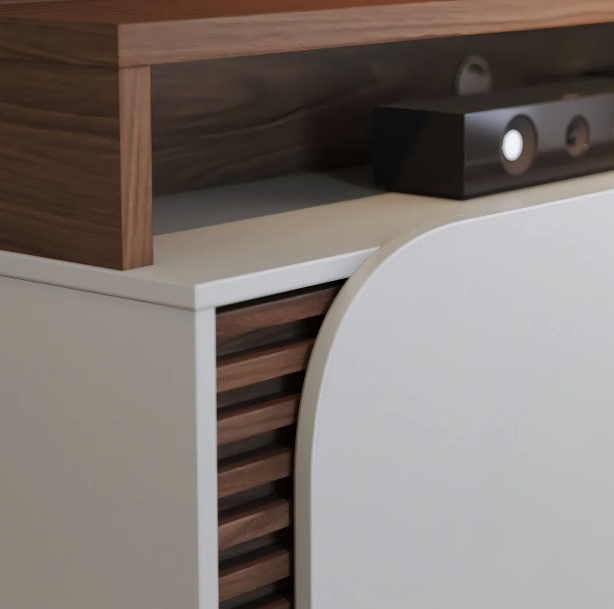 Estante Home Theater 2 Portas Jurerê 1500 Amêndoa - Image 4