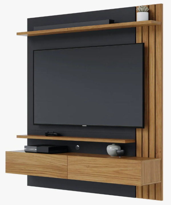 Painel para TV até 65 Polegadas 2 Portas Basculantes 2 Prateleiras Juriti Colibri - Image 5