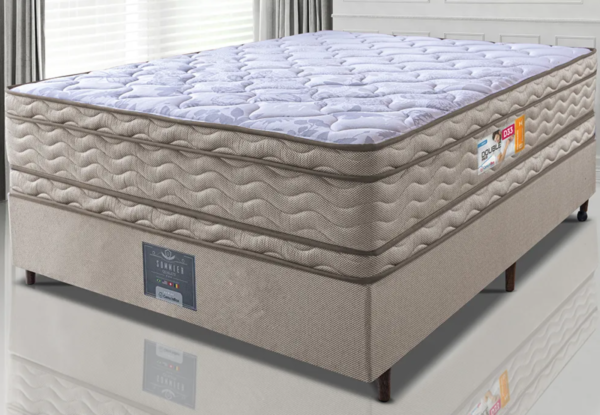 Cama Box Casal Colchão OrtoFirm + Box 138x188x71 Double Face Espuma D33 Dourado