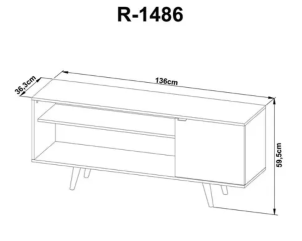 Rack Para Tv Até 42 Polegadas 1 Porta R1486 - Image 3