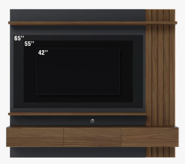 Painel Para Tv Até 70 Polegadas 2 Portas Basculantes 2 Prateleiras - Image 2