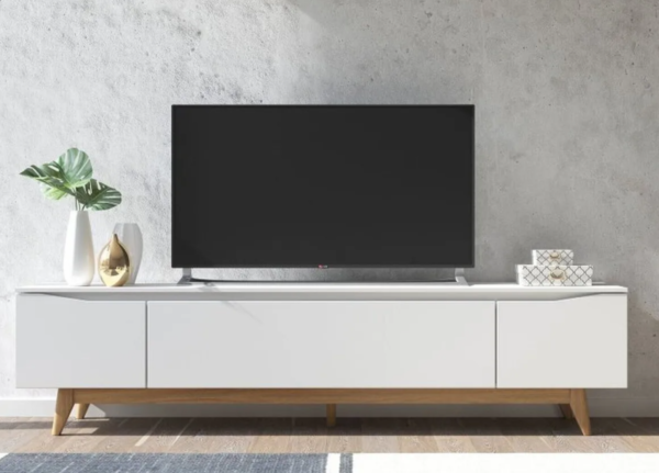 Rack Flynt Com Painel Oslo 220 Cm Para Tv Até 75 Polegadas