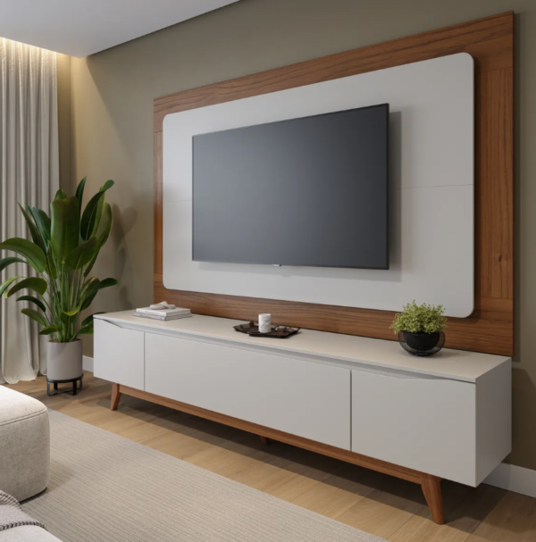 Rack Flynt Com Painel Oslo 220 Cm Para Tv Até 75 Polegadas - Image 2