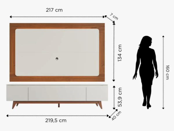 Rack Flynt Com Painel Oslo 220 Cm Para Tv Até 75 Polegadas - Image 4