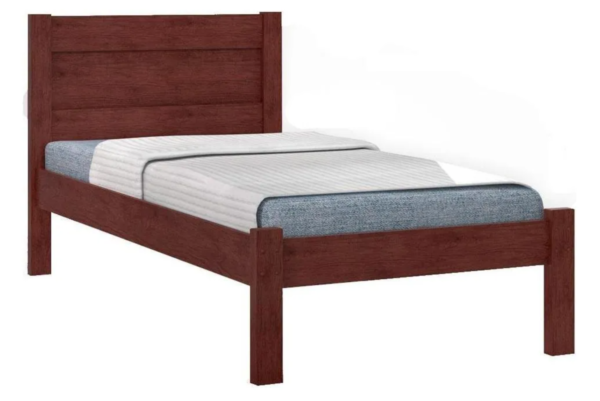 Cama De Solteiro Madeira Em Mdf Prisma Solt Capuccino