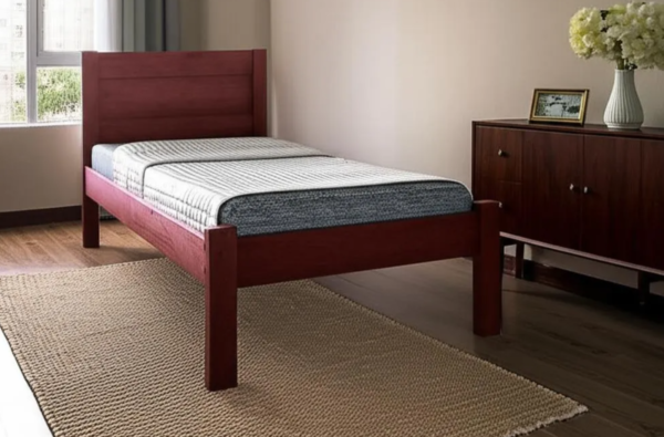 Cama De Solteiro Madeira Em Mdf Prisma Solt Capuccino - Image 4