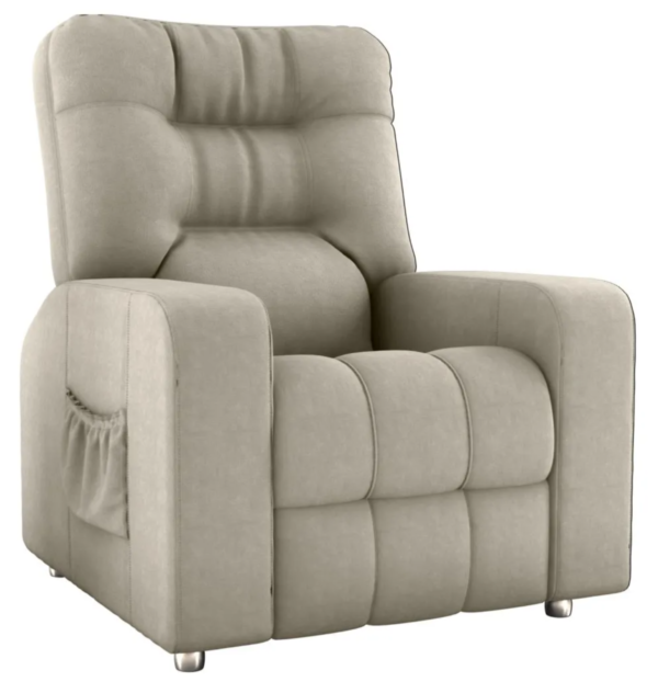 Poltrona Do Papai Reclinável Matrix Azera Suede - Capuccino